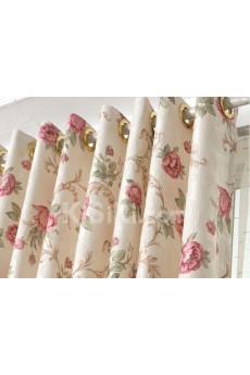 Floral Energy Saving Made to Measure Curtain (Two Panels)