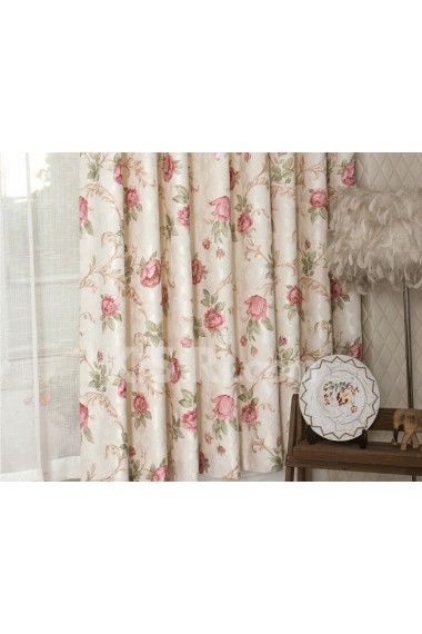 Floral Energy Saving Made to Measure Curtain (Two Panels)