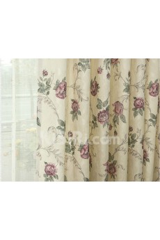 Floral Energy Saving Made to Measure Curtain (Two Panels)