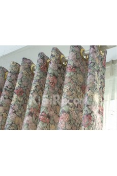 Floral Energy Saving Made to Measure Curtain (Two Panels)