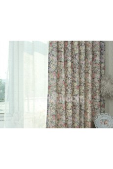 Floral Energy Saving Made to Measure Curtain (Two Panels)