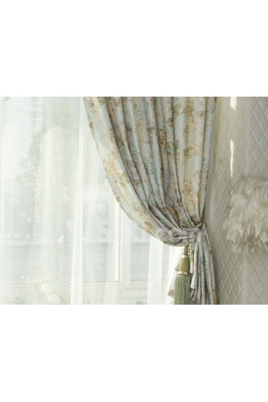 Floral Energy Saving Made to Measure Curtain (Two Panels)