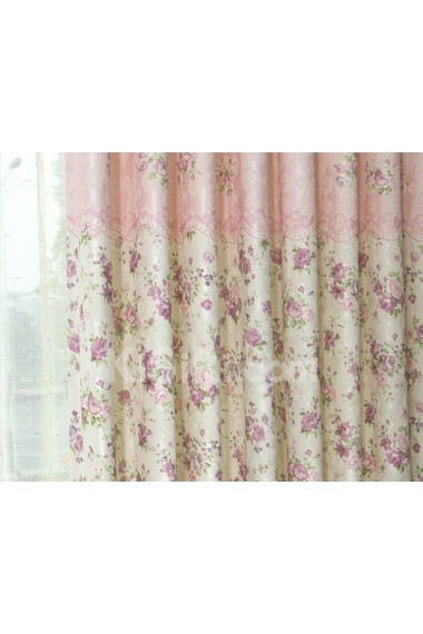 Floral Energy Saving Made to Measure Curtain (Two Panels)