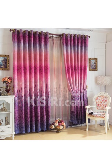 Floral Energy Saving Made to Measure Curtain (Two Panels)