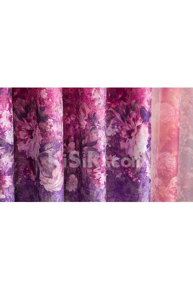 Floral Energy Saving Made to Measure Curtain (Two Panels)