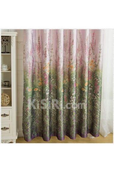 Floral Energy Saving Made to Measure Curtain (Two Panels)