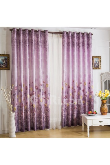 Floral Energy Saving Made to Measure Curtain (Two Panels)