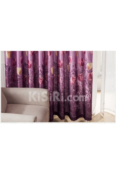 Floral Energy Saving Made to Measure Curtain (Two Panels)