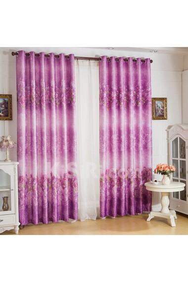 Floral Energy Saving Made to Measure Curtain (Two Panels)