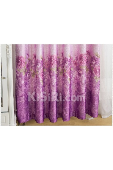 Floral Energy Saving Made to Measure Curtain (Two Panels)