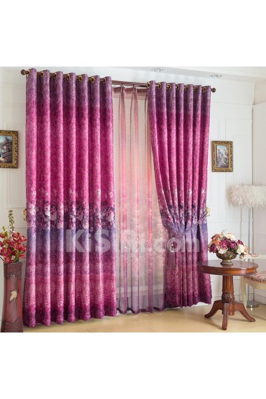 Floral Energy Saving Made to Measure Curtain (Two Panels)