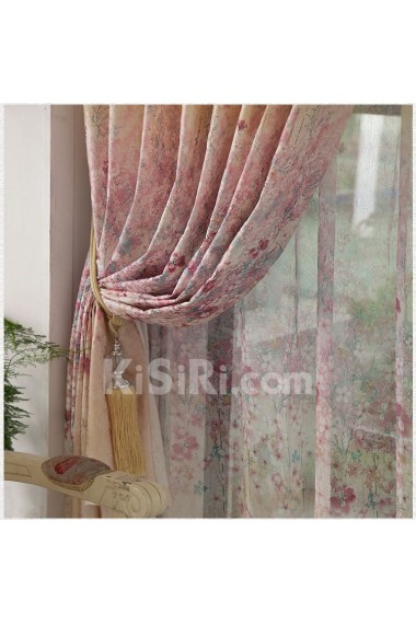 Floral Energy Saving Made to Measure Curtain (Two Panels)