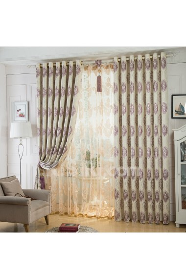 Floral Energy Saving Made to Measure Curtain (Two Panels)