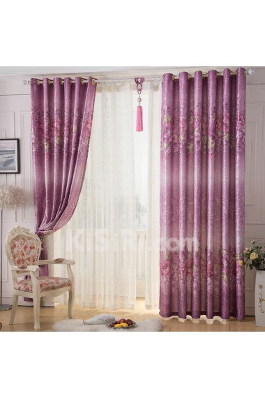 Floral Energy Saving Made to Measure Curtain (Two Panels)