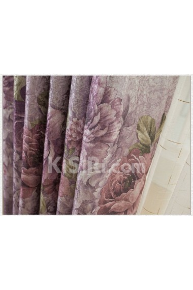 Floral Energy Saving Made to Measure Curtain (Two Panels)