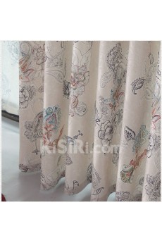 Floral Energy Saving Made to Measure Curtain (Two Panels)