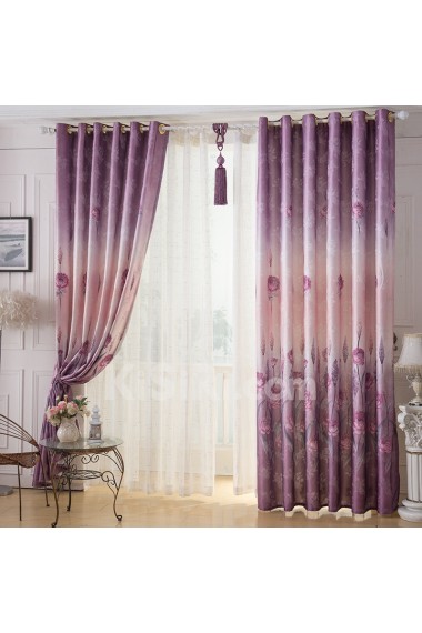 Floral Energy Saving Made to Measure Curtain (Two Panels)