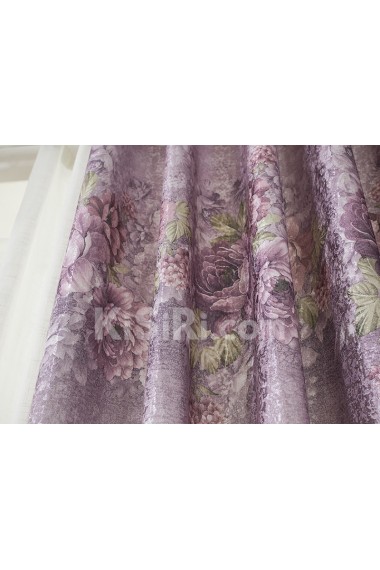 Floral Energy Saving Made to Measure Curtain (Two Panels)