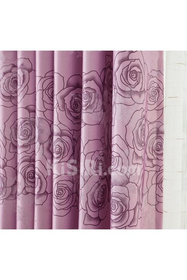 Floral Energy Saving Made to Measure Curtain (Two Panels)