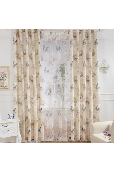 Floral Energy Saving Made to Measure Curtain (Two Panels)