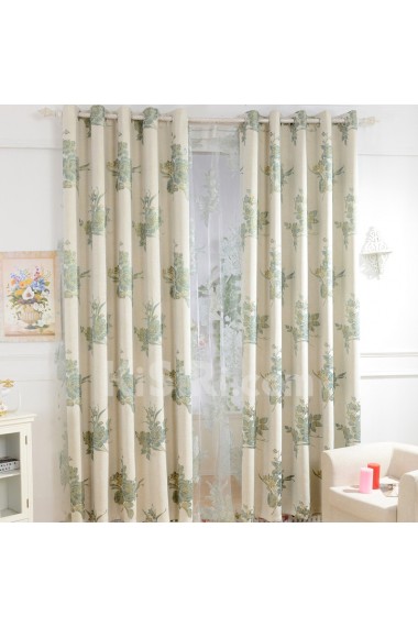 Floral Energy Saving Made to Measure Curtain (Two Panels)