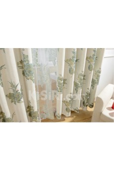 Floral Energy Saving Made to Measure Curtain (Two Panels)