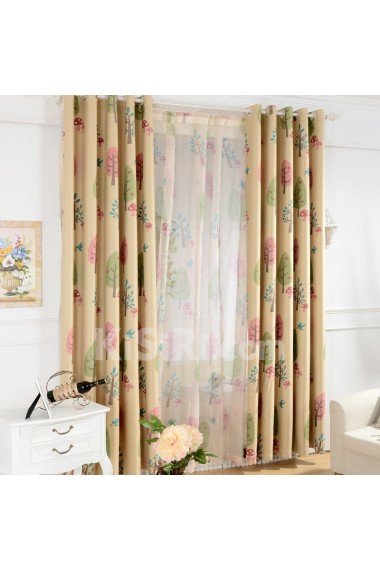 Floral Energy Saving Made to Measure Curtain (Two Panels)