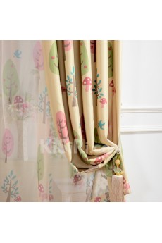 Floral Energy Saving Made to Measure Curtain (Two Panels)