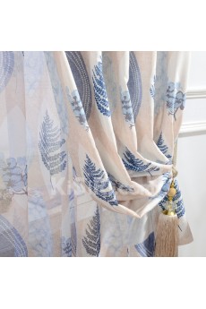 Floral Energy Saving Made to Measure Curtain (Two Panels)