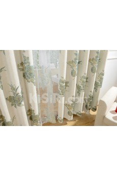 Floral Energy Saving Made to Measure Curtain (Two Panels)