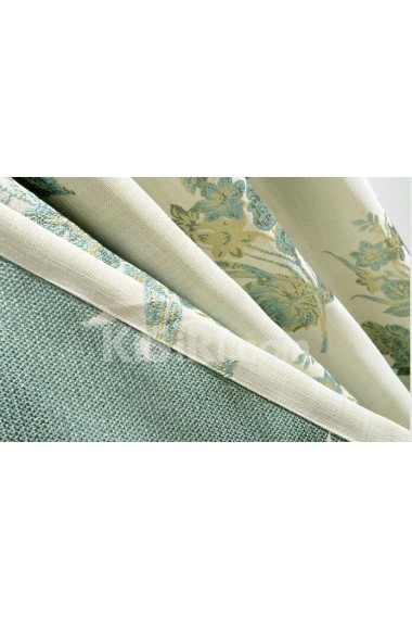 Floral Energy Saving Made to Measure Curtain (Two Panels)