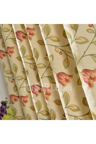 Floral Energy Saving Made to Measure Curtain (Two Panels)