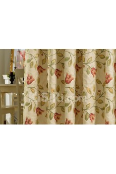 Floral Energy Saving Made to Measure Curtain (Two Panels)