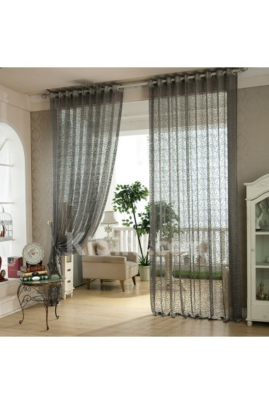 Floral Made to Measure Sheer Curtain (Two Panels)