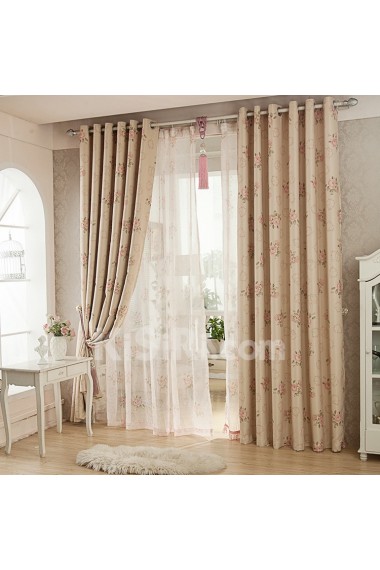 Floral Energy Saving Made to Measure Curtain (Two Panels)