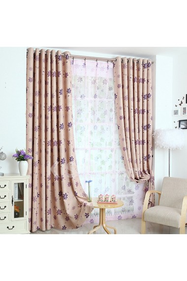 Floral Energy Saving Made to Measure Curtain (Two Panels)