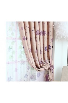 Floral Energy Saving Made to Measure Curtain (Two Panels)