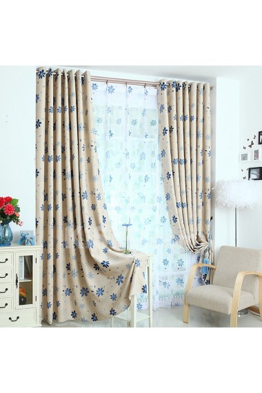 Floral Energy Saving Made to Measure Curtain (Two Panels)