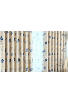 Floral Energy Saving Made to Measure Curtain (Two Panels)