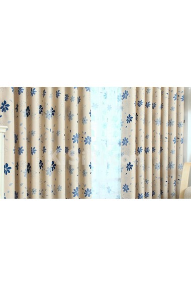 Floral Energy Saving Made to Measure Curtain (Two Panels)