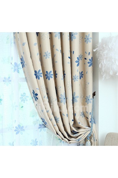 Floral Energy Saving Made to Measure Curtain (Two Panels)