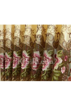 Floral Energy Saving Made to Measure Curtain (Two Panels)