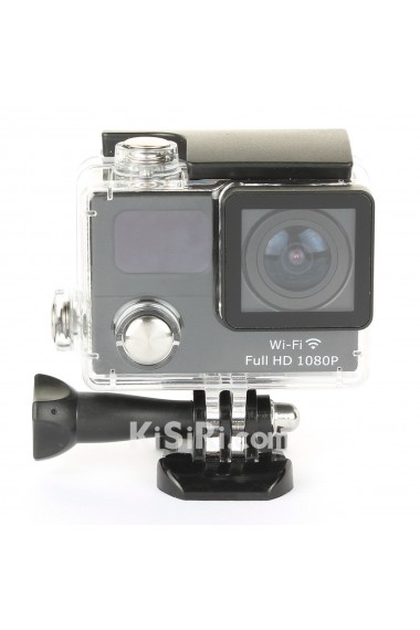 Multi-Language 1080P WiFi Full HD Action Camera Waterproof 30m 2.0" Screen +0.95" OLED Status Screen