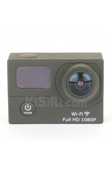 Multi-Language 1080P WiFi Full HD Action Camera Waterproof 30m 2.0" Screen +0.95" OLED Status Screen