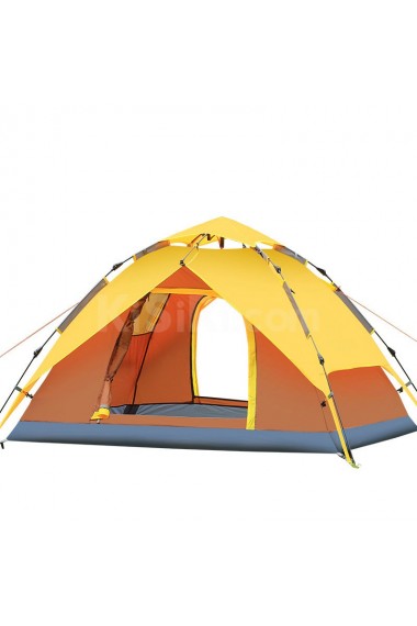 Open Fast Outdoor Tent 3-4 Person Double Structure Camping/Hiking Tent with Automatic Hydraulic System

