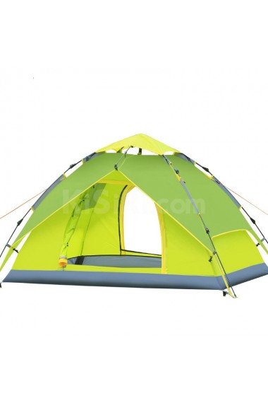 Open Fast Outdoor Tent 3-4 Person Double Structure Camping/Hiking Tent with Automatic Hydraulic System

