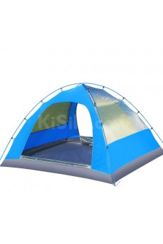 
4 Season Outdoor 3-4 Person Double Camping Tent with Blue Color

