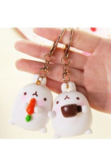 Couples Creative White Rabbit Keychain (A Pair )(Random Style)