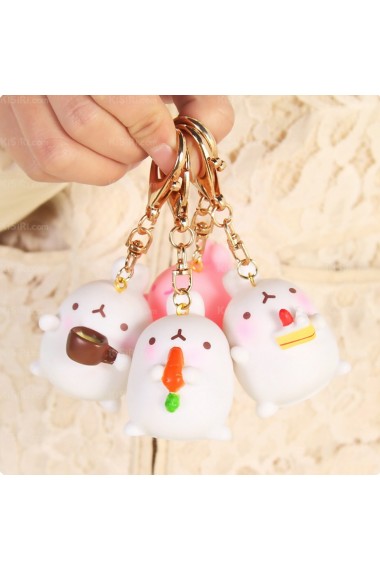 Couples Creative White Rabbit Keychain (A Pair )(Random Style)