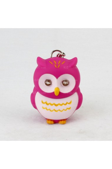 His and Hers Elegant Plastic Owl Keychain (A Pair)(Random Color)